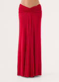 Basmaya Maxi Skirt - Chilli Red