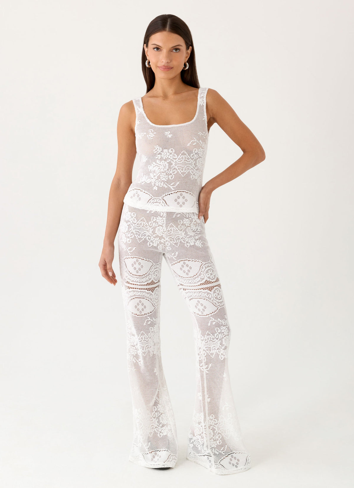Bosten Low Rise Pants - White