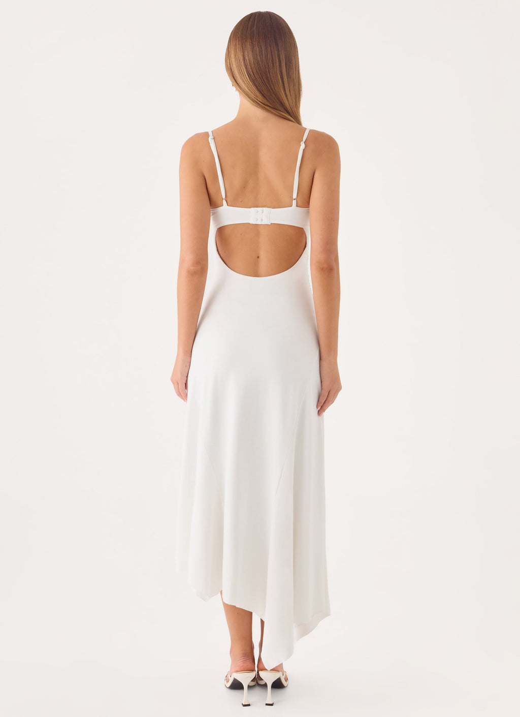 Bottle Pop Midi Dress - White