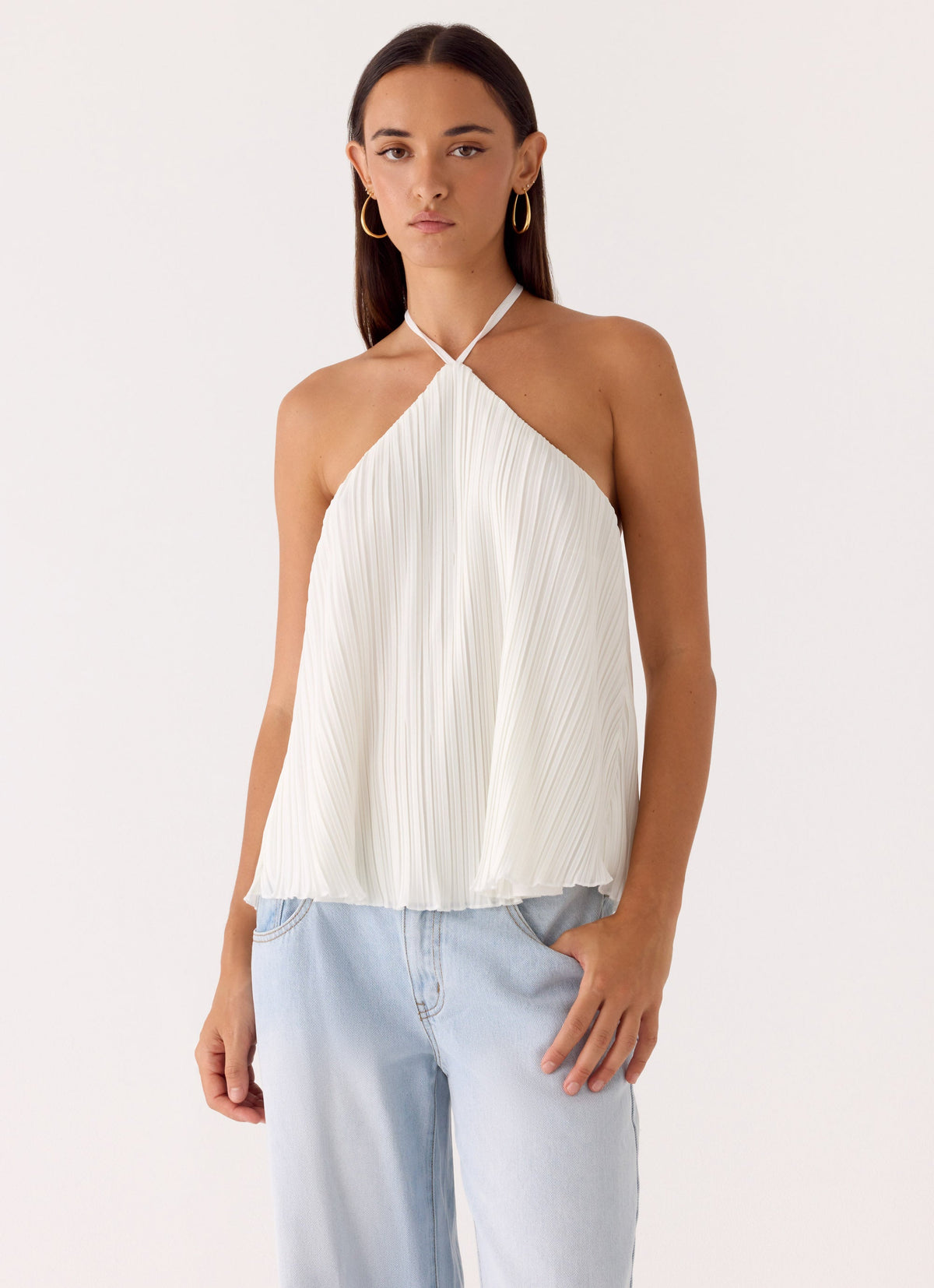 Danni Halter Top - White