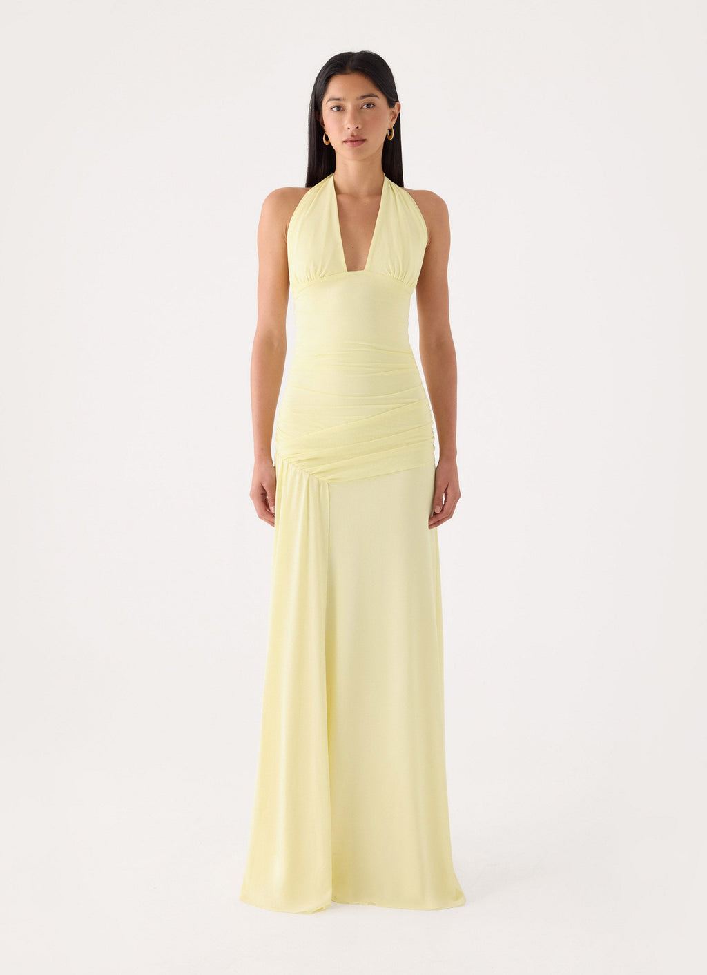 Dinah Halter Maxi Dress - Yellow