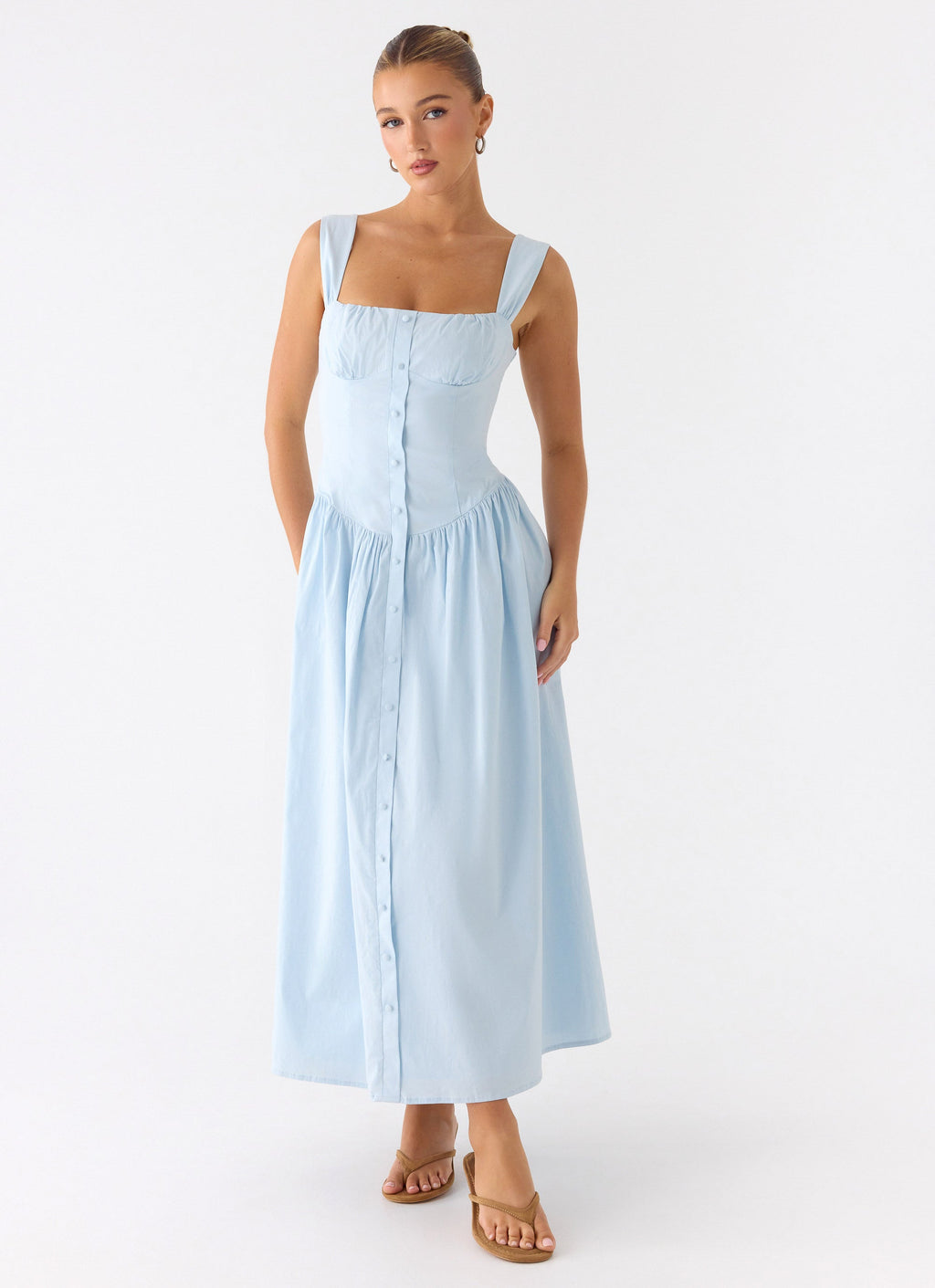 Emmalina Midi Dress - Blue