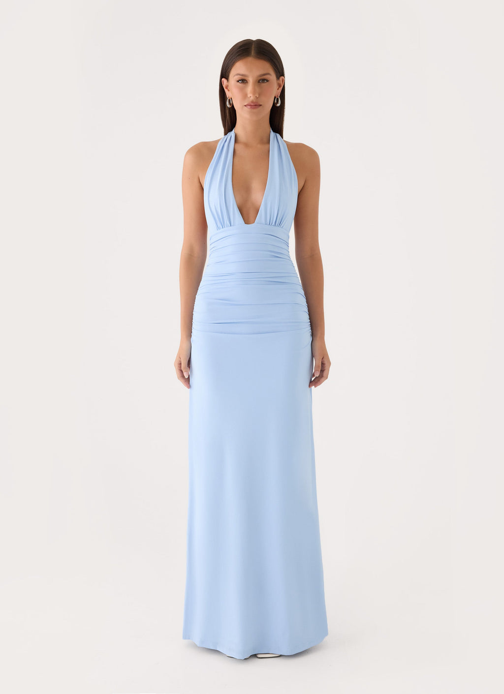 Ilaria Halter Maxi Dress - Powder Blue