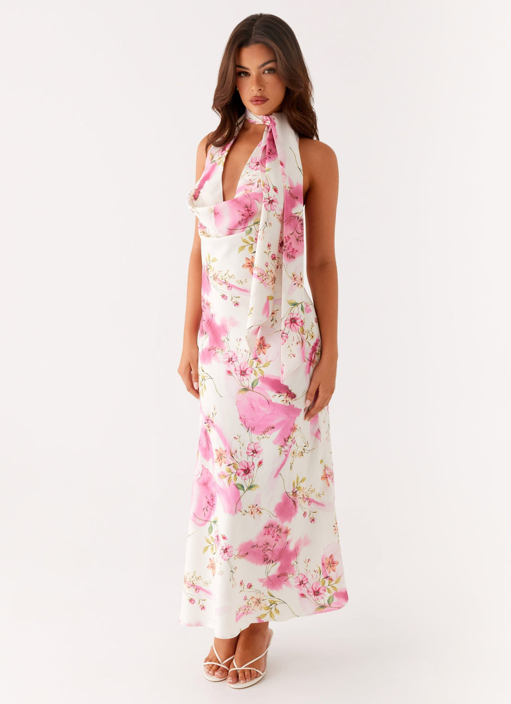 Jensen Midi Dress - Ivory Floral Print