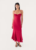 Lynn Midi Dress - Pomegranate Red