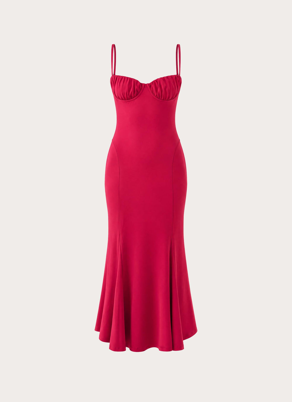 Lynn Midi Dress - Pomegranate Red
