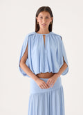 Nilima Draped Top - Blue