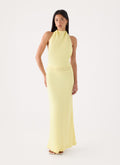 Oria Halter Maxi Dress - Yellow