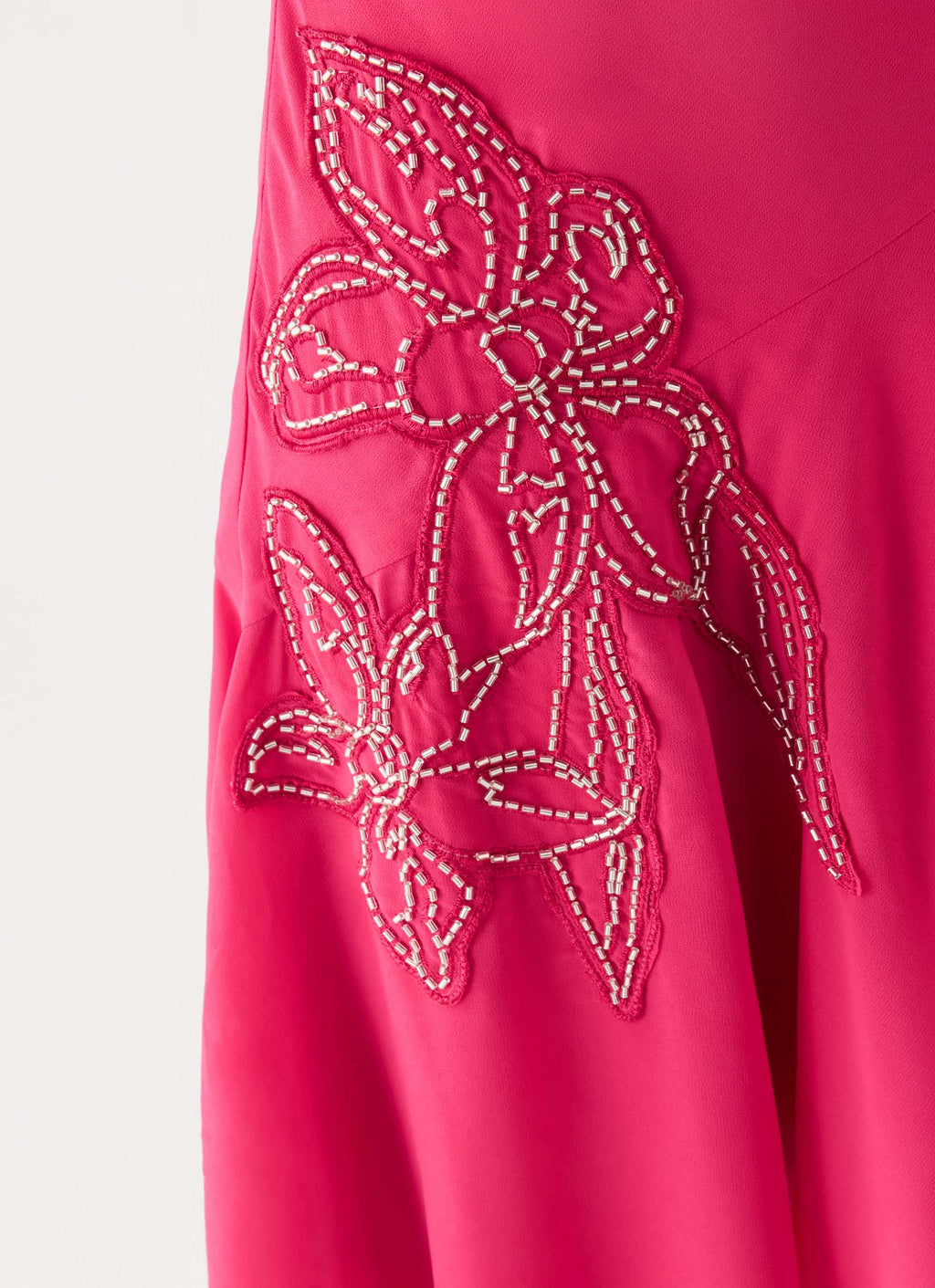Pirama Beaded Midi Dress - Fuchsia