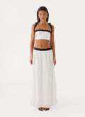 Ribbon Theory Maxi Skirt - Ivory/Black