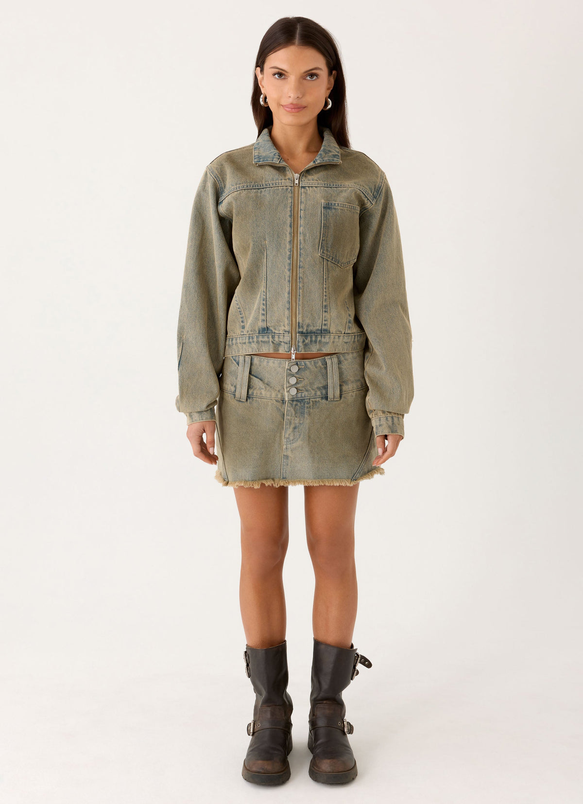 Roman Darts Jean Jacket - Vintage Tan Wash
