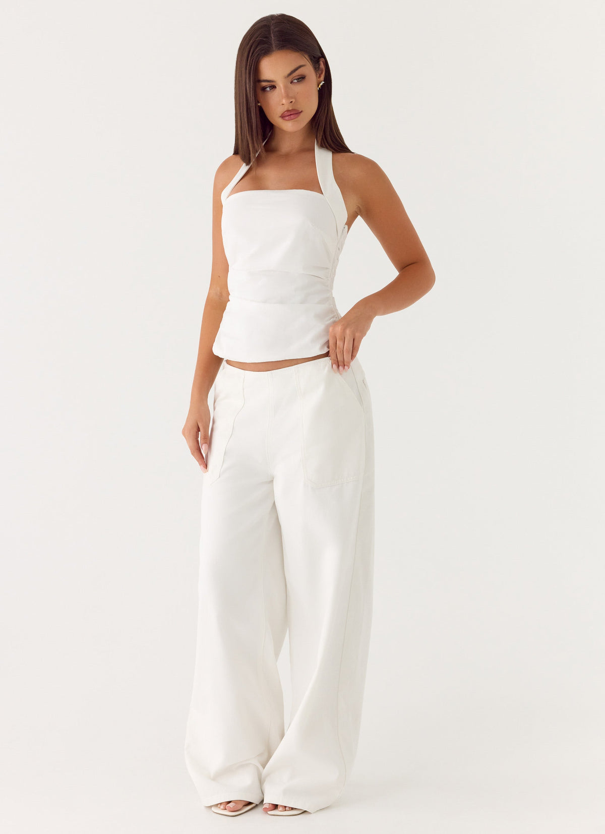 Seethal Low Rise Pants - White