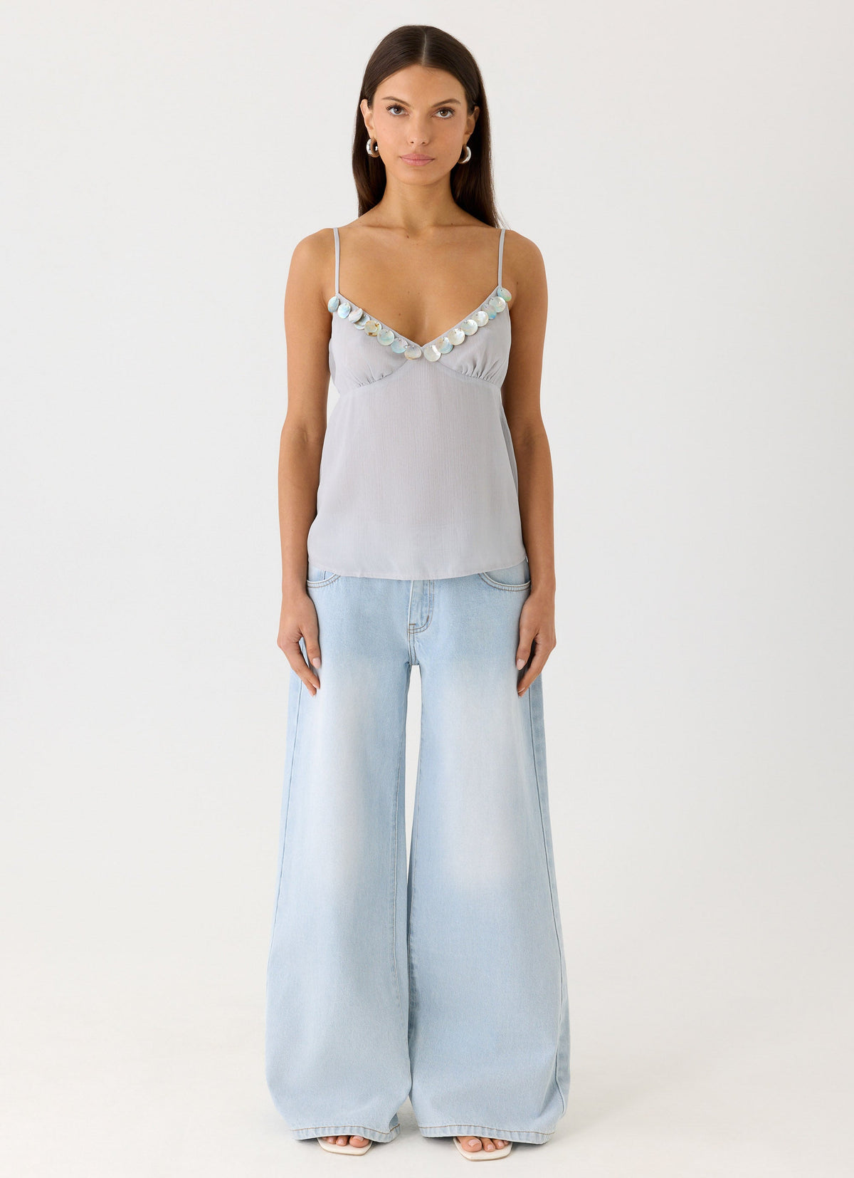Selina Cami Top - Misty Blue