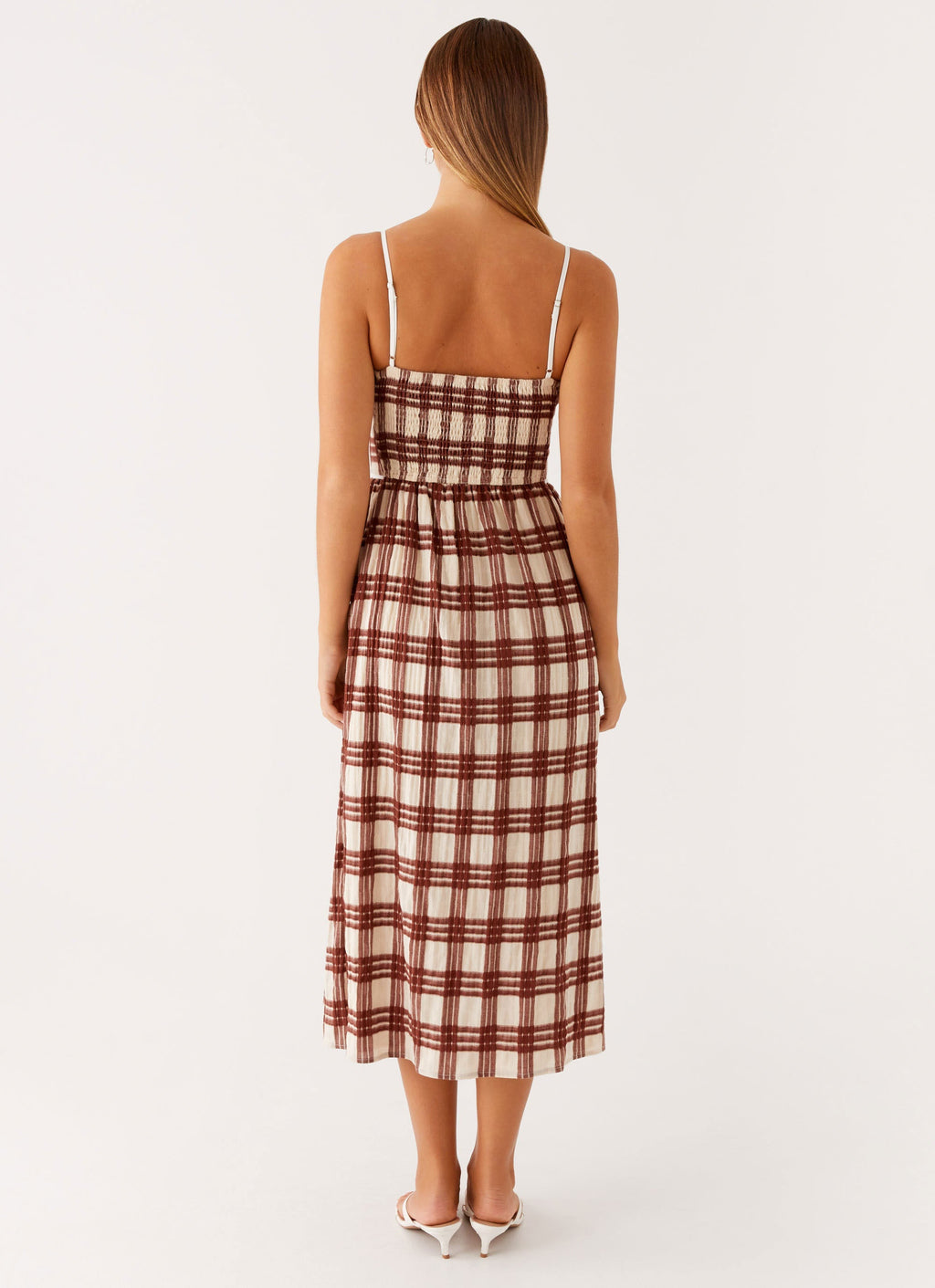 Shyanne Midi Dress - Chocolate Check
