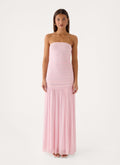 Solea Strapless Maxi Dress - Cotton Candy Pink