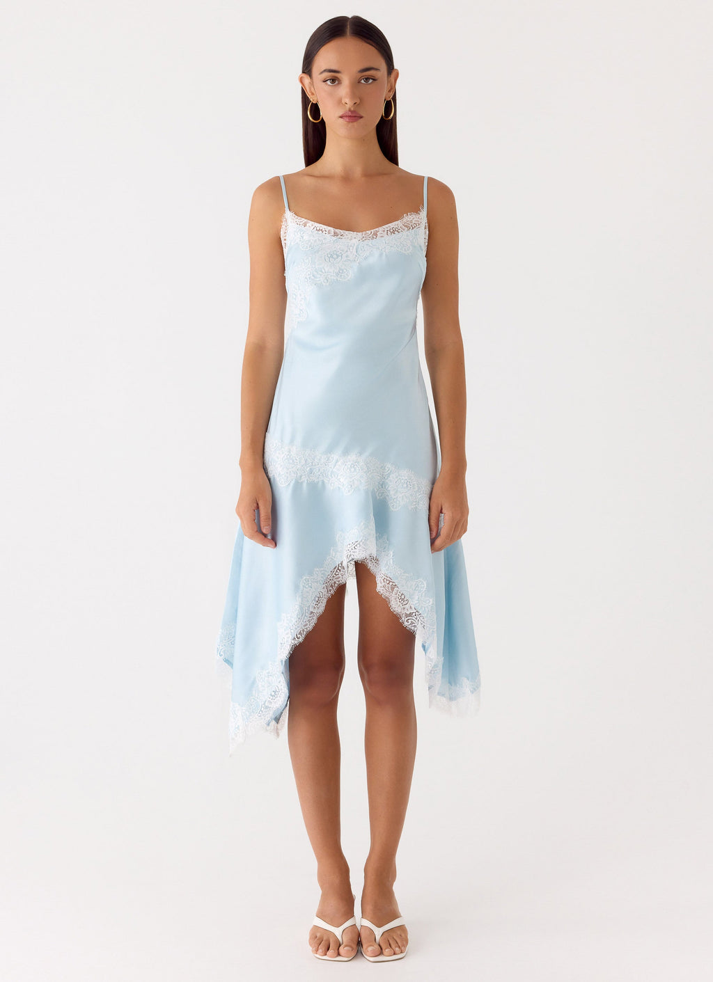 Starla Midi Dress - Pale Blue