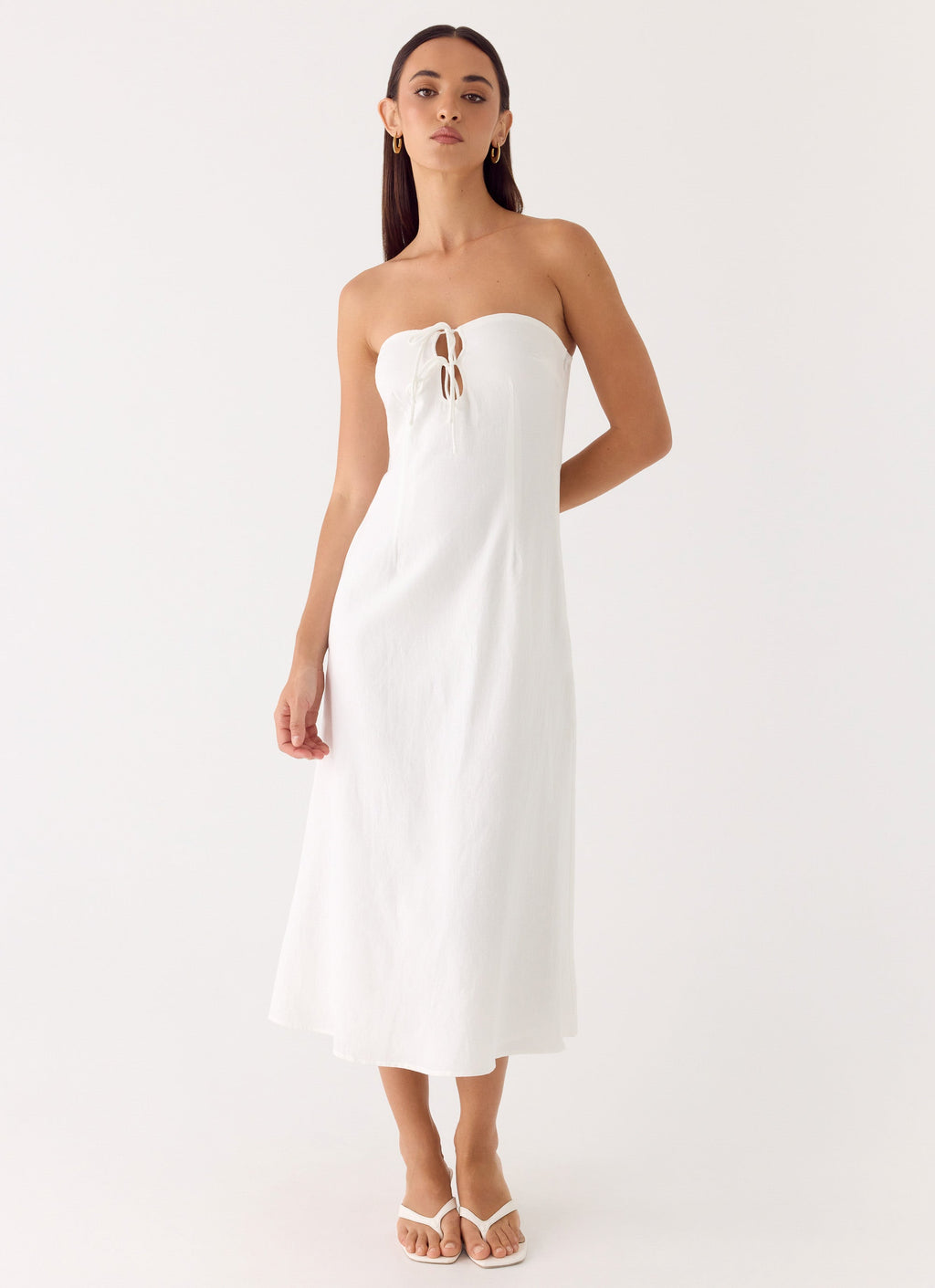 Sun Searching Midi Dress - White