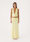 Tavina Sequin Maxi Skirt - Yellow