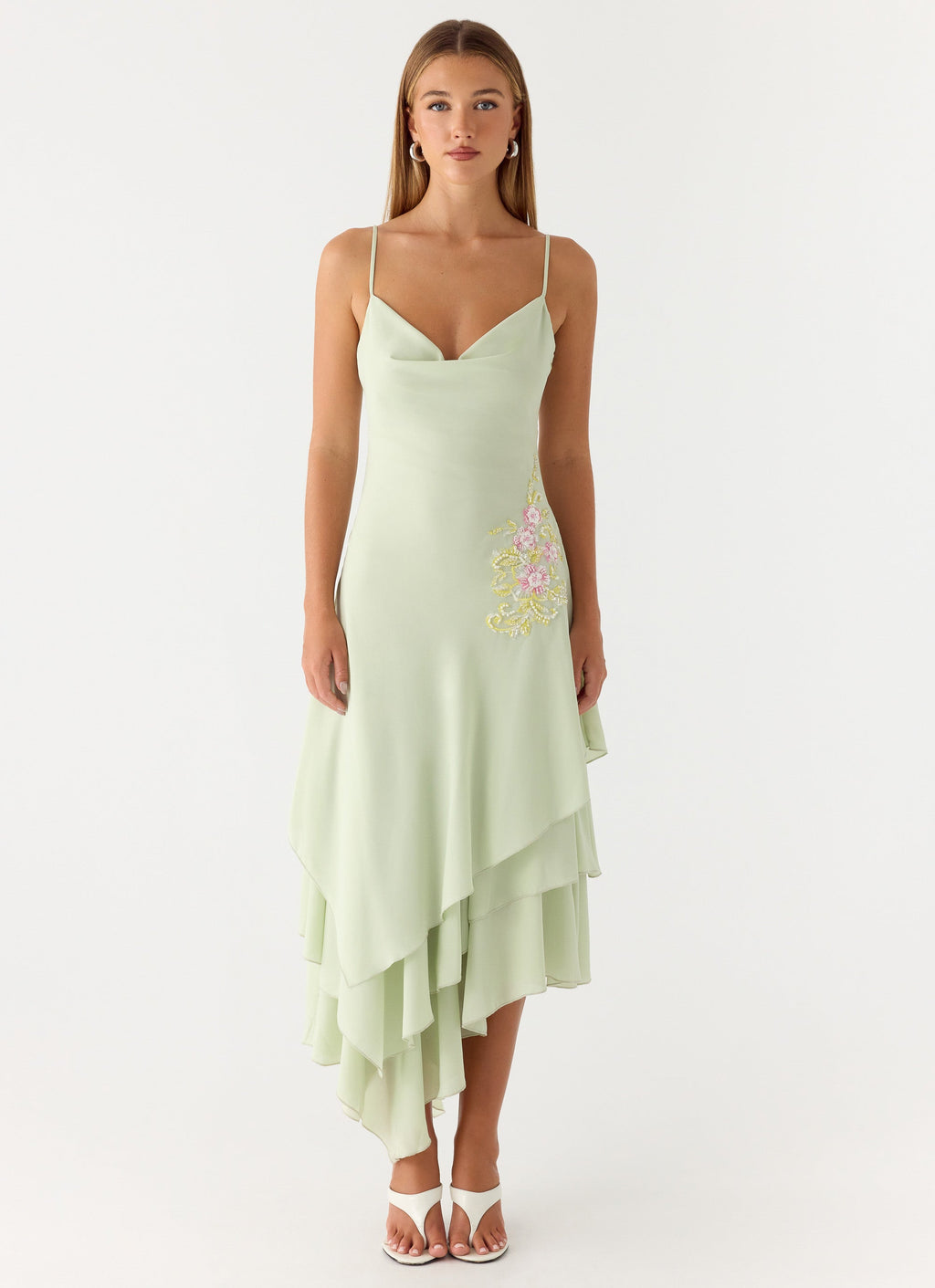 Trisette Midi Dress - Lime