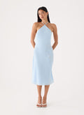 Valeska Beaded Midi Dress - Blue